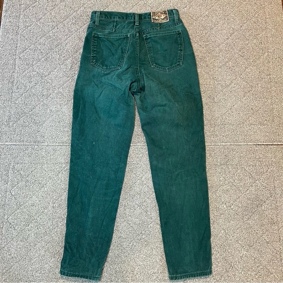 Vintage Express Tapered Fit Jeans Womens Size 9/10 Green Mom Jeans Made In USA - Picture 13 of 13